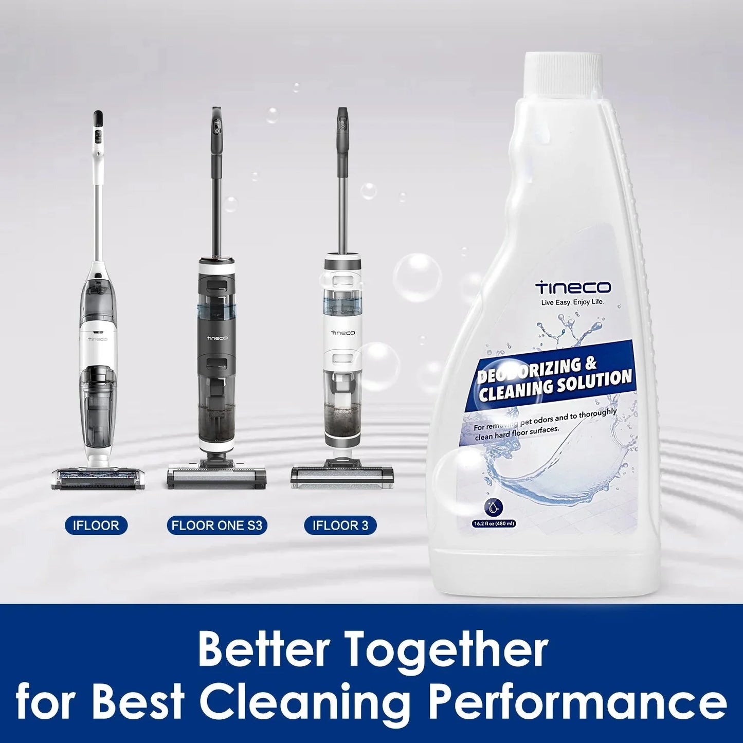 FLOOR ONE S5/S3/iFloor3/iFloor2/iFloor Series Multi-Surface Cleaning Solution-16.2 oz (480ml) * 2