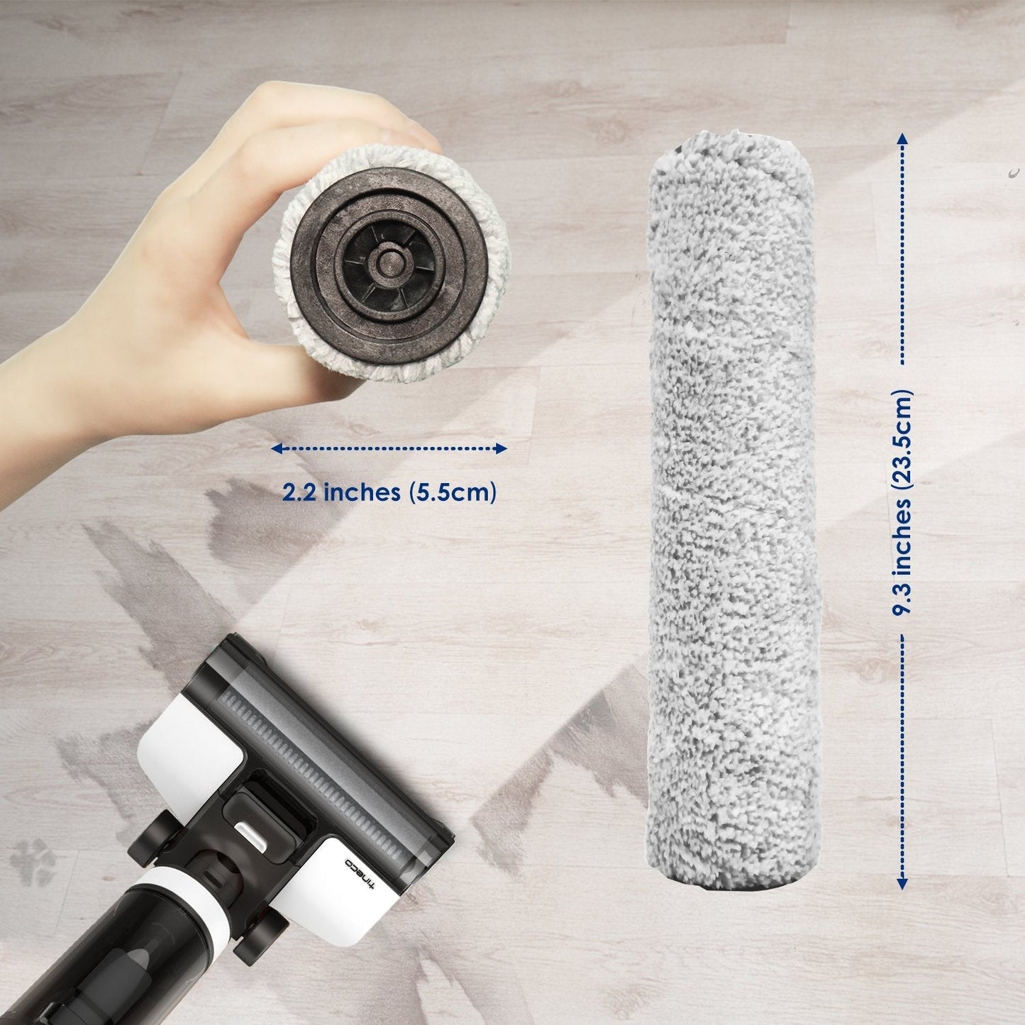 Tineco FLOOR ONE S3/IFLOOR 3 Replacement Brush Roller Kit-2x Brush Roller & 2x HEPA Assy