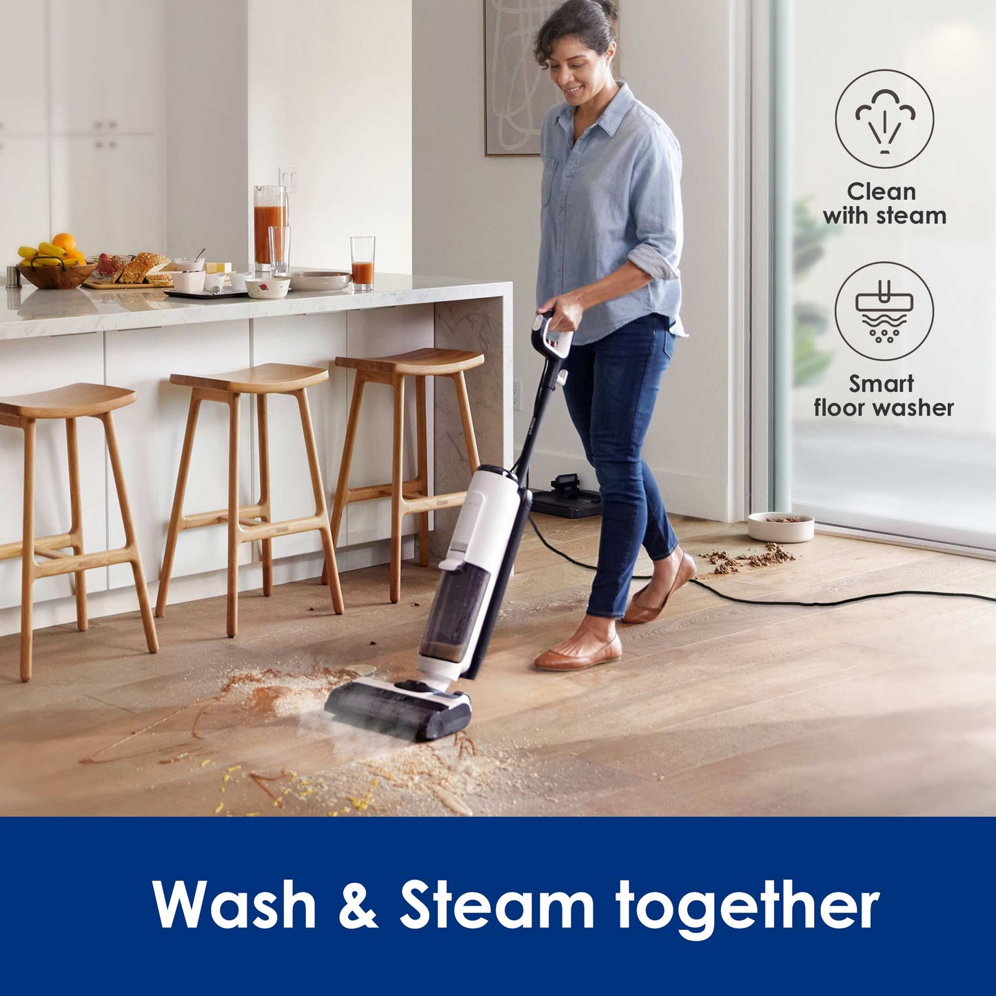 TINECO FLOOR ONE S5 STEAM Smart Wet Dry Vacuum Cleaner With Steam