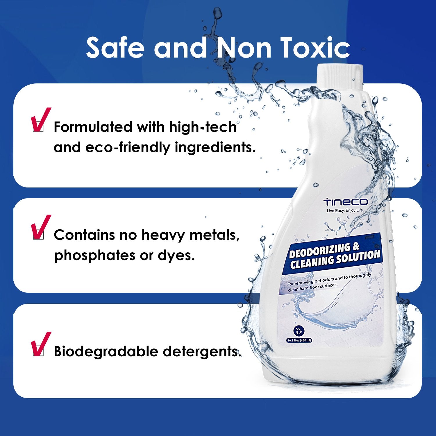 Products Tineco FLOOR ONE S5/S3/iFloor3/iFloor2/iFloor Series Multi-Surface Cleaning Solution: 16.2 OZ (480ml) / 33.8 OZ (1L)
