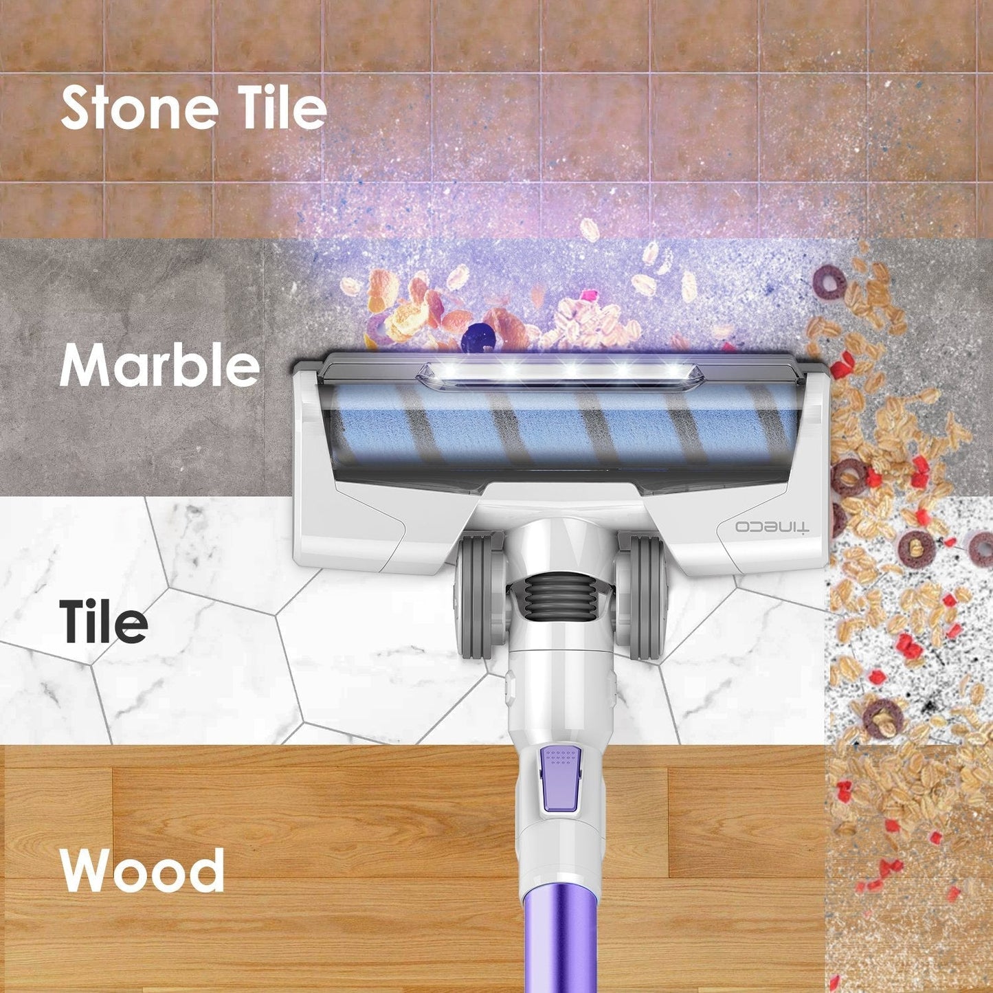 Tineco A10 Series LED Hard Floor Brush / Soft Roller Power Brush
