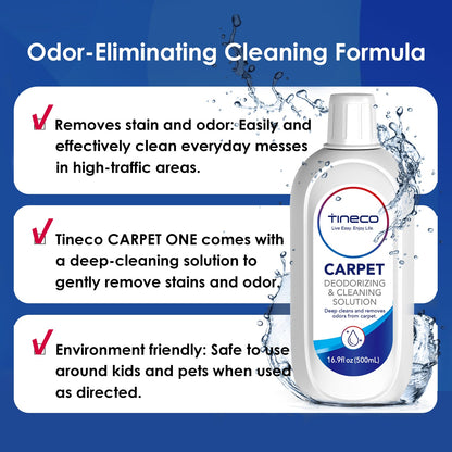 TINECO CARPET ONE SERIES DEODORIZING & CLEANING SOLUTION: 16.9 FL OZ (500ML)