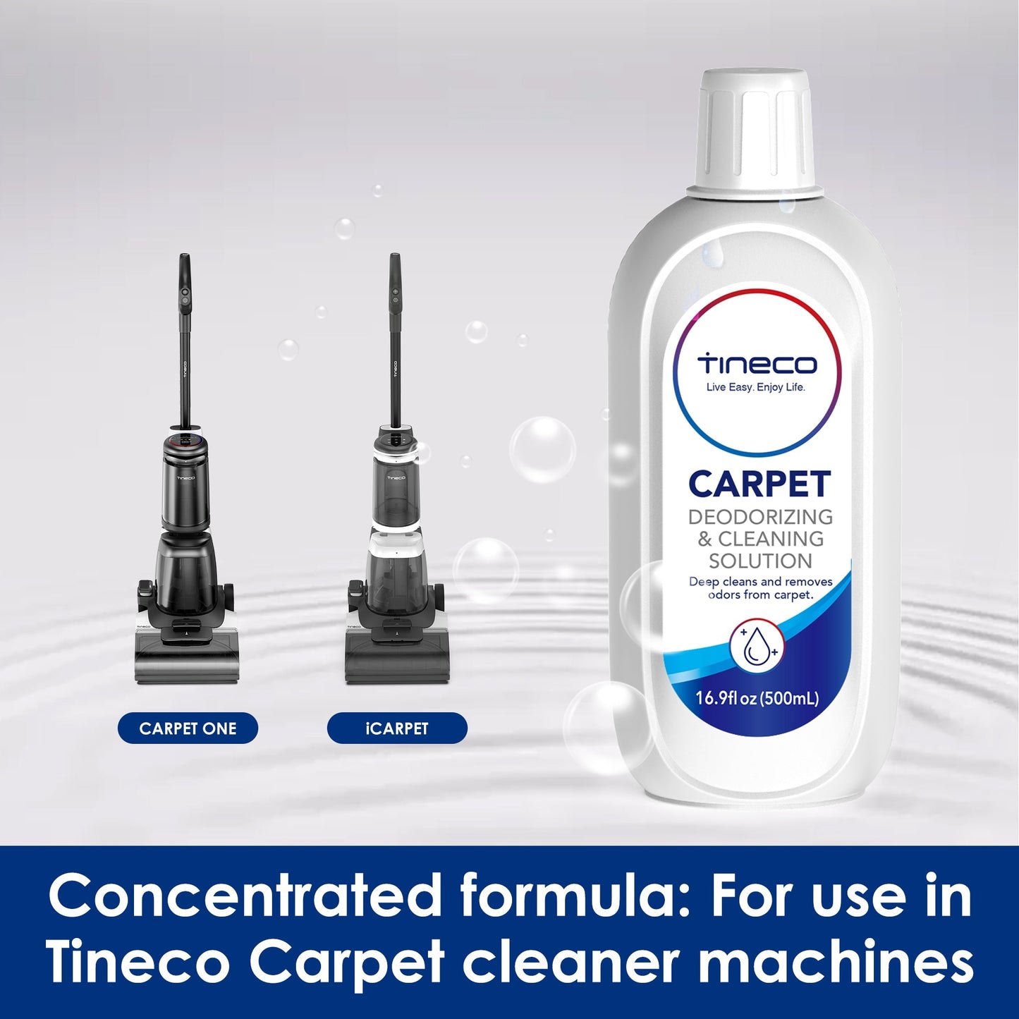 TINECO CARPET ONE SERIES DEODORIZING & CLEANING SOLUTION: 16.9 FL OZ (500ML)