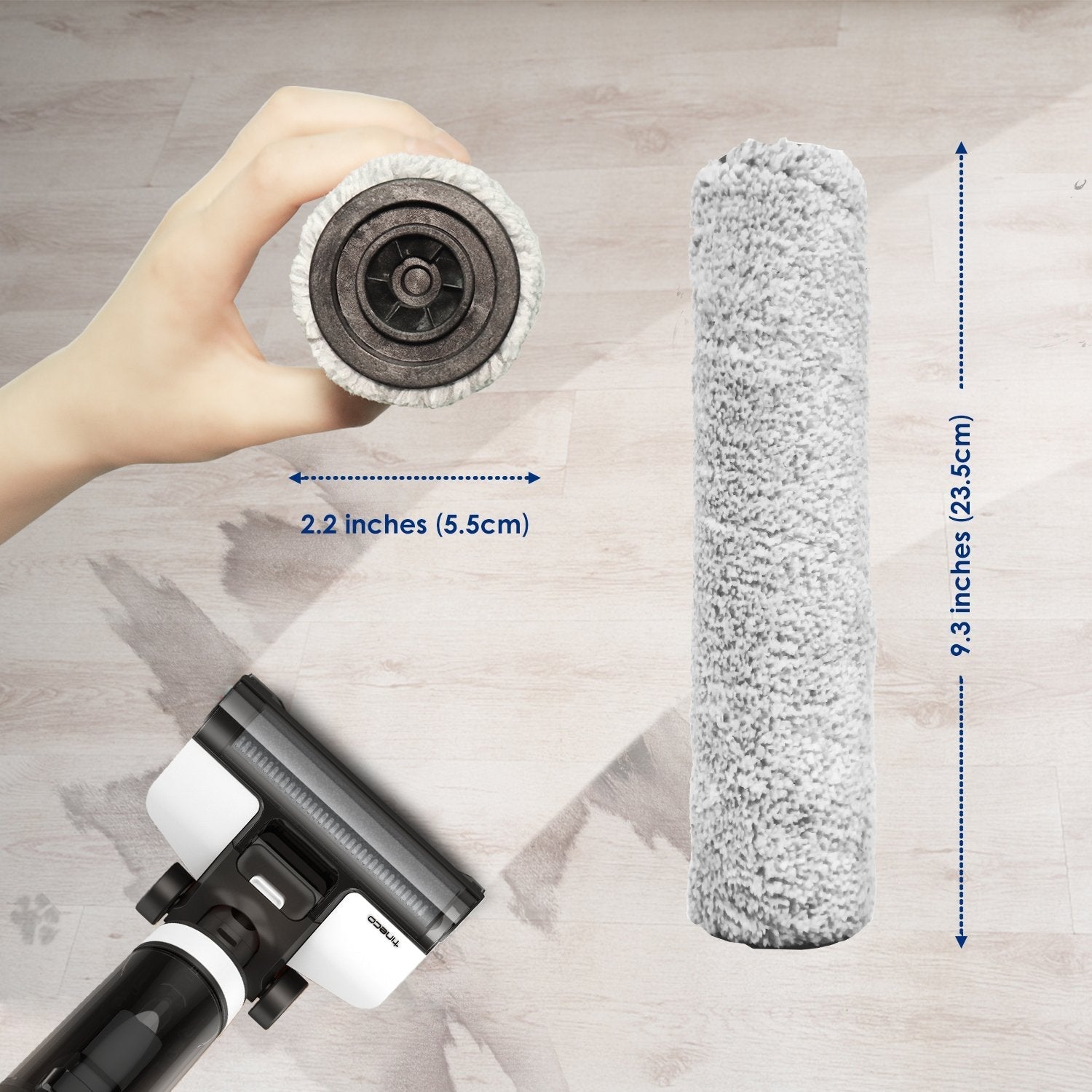 Tineco FLOOR ONE S3/IFLOOR 3 Replacement Brush Roller Kit-2x Brush Roller & 2x HEPA Assy