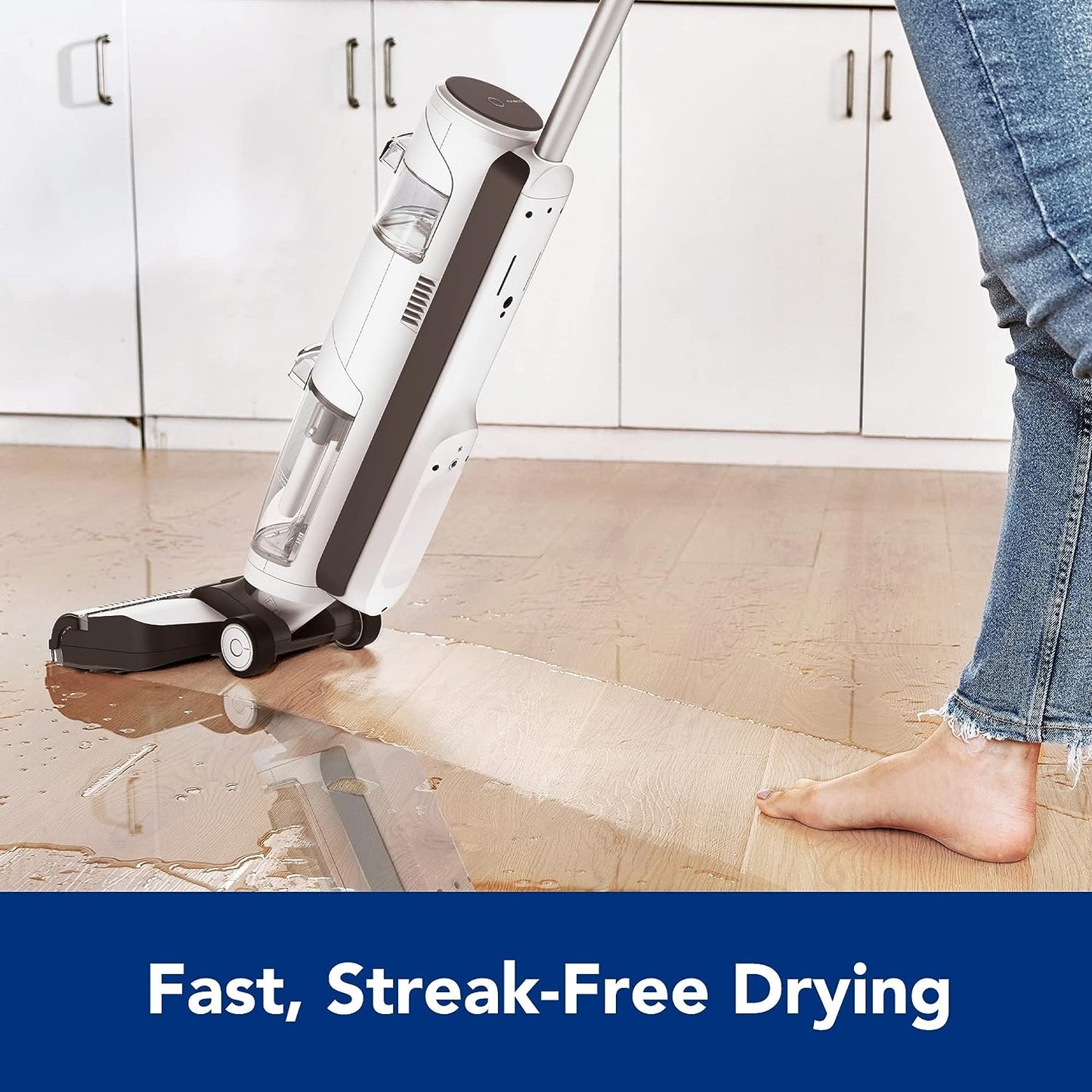Tineco iFLOOR 3 Breeze Wet Dry Vacuum Cordless Floor Cleaner and Mop One-Step Cleaning for Hard Floors