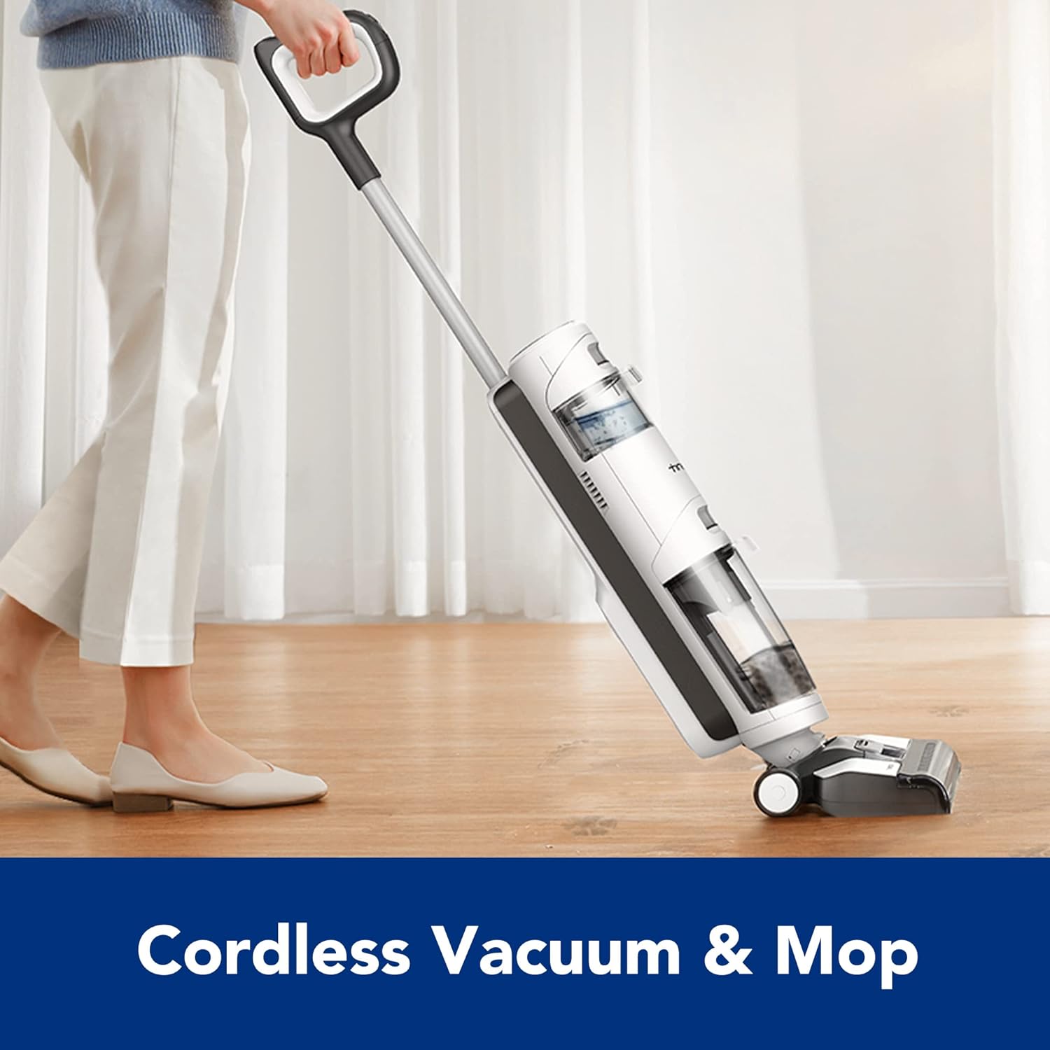 Tineco iFLOOR 3 Breeze Wet Dry Vacuum Cordless Floor Cleaner and Mop One-Step Cleaning for Hard Floors